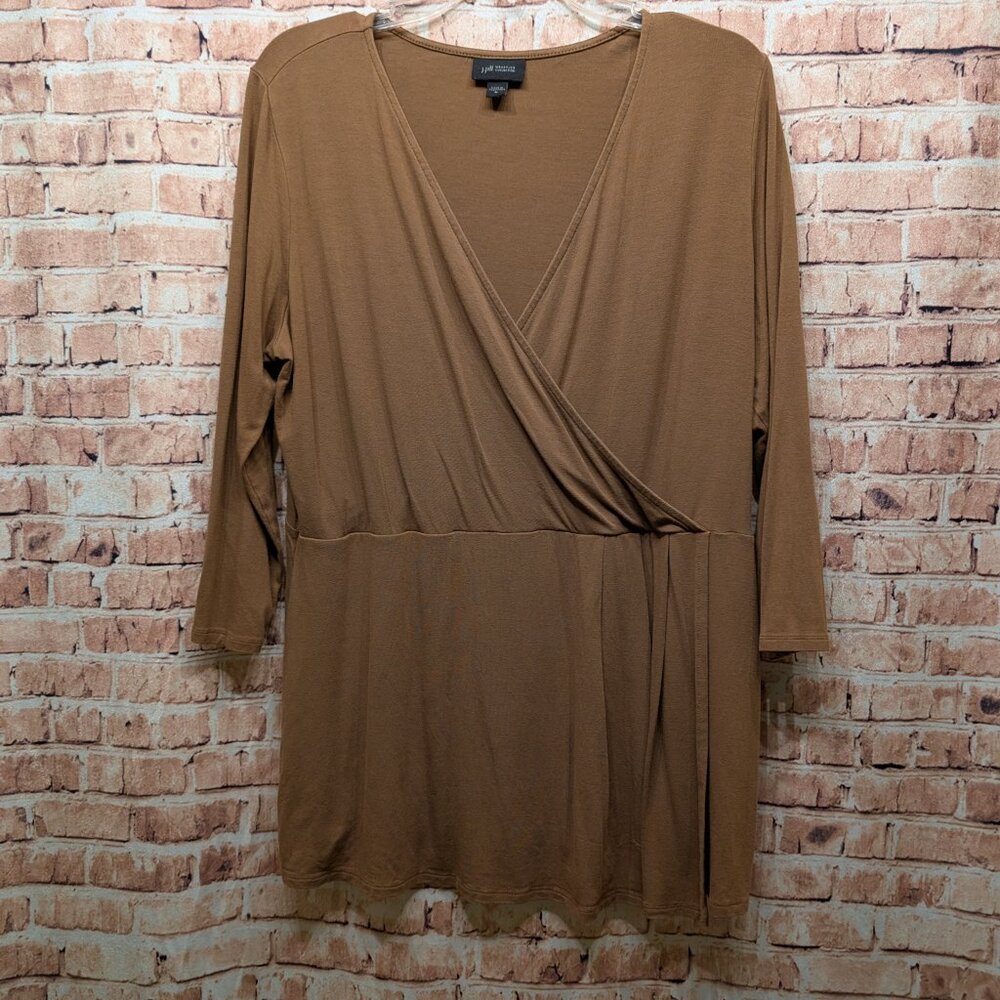 🧨🧨J. Jill Wearever Collection Blouse Crossover Wrap Size Medium - Picture 3 of 14